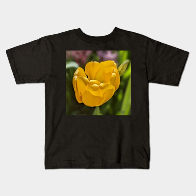 Yellow Tulip 4 Kids T-Shirt by AustaArt
